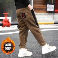 [加绒加厚]男童加绒秋冬装休闲裤儿童灯芯绒运动裤新款长裤潮 815卡其[加棉三层绒] 110 建议身高100cm-108