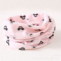 宝宝围脖儿童围巾婴儿围巾脖套男女童围巾小孩秋冬围脖秋冬 米奇粉色 0-8岁买二送一