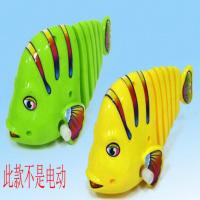 [送电池]儿童玩具鱼投影玩具鱼电动鱼音乐摇摆鱼发光玩具自由鱼 2个发条摇摆鱼(不是电动的)