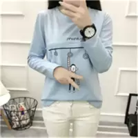 春秋产后外出哺乳衣长袖月子服产后喂奶衣T恤宽松休闲月子服上衣 1#蓝色 M码(建议100斤内)