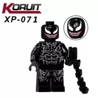 兼容乐高人仔死侍毒液蜘蛛侠KT1010暗黑蜘蛛侠积木玩具男孩3-6岁 XP071毒液