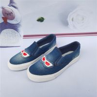 [超级耐穿]儿童帆布鞋新款牛仔布童鞋男女童软底布鞋学生懒人鞋 TD67浅蓝 31