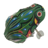 80怀旧经典玩具儿童发条玩具铁皮青蛙/铁皮老鼠/铁皮公鸡/上链铁 1个青蛙