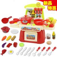 儿童过家家仿真厨房做饭粉红迷你购物车小猪佩琪3-6套装女孩玩具 红色 8010厨房