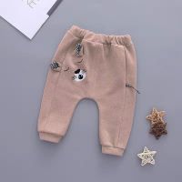 纯棉男女宝宝裤子春秋季新生儿幼童装婴儿衣服小孩大PP裤哈伦长裤 耳朵萌狗狗 卡其色 73 建议身高60-70CM