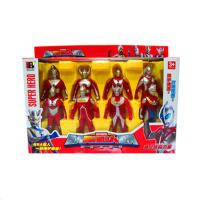 [13关节奥特曼][发光发声]戴拿迪迦奥特曼赛罗艾克斯儿童玩具 8件套(高12CM手肩可动)