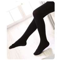 儿童连裤袜加绒加厚春秋冬季宝宝女童打底裤外穿白色舞蹈袜子练功 【春秋不加绒】黑色连裤袜 【S码】 建议身高60-85CM