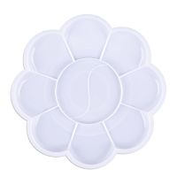 调色盘学生用梅花形水粉水彩调色盘优质PP料13cm儿童绘画颜料盒 [1个]