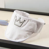 宝宝防晒帽1-2岁儿童太阳帽男童女童帽子婴儿遮阳帽春夏空顶凉帽 皇冠空顶帽白色(头围44-48cm)