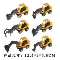 耐摔大号工程车挖掘机模型儿童节男孩玩具仿真惯性挖土机汽车吊车 12CM小工程车随机3只(无功能)