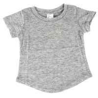 儿童短袖2019新款纯棉中大童夏装童装半袖夏季上衣儿童洋气t恤潮 灰色 4013# 80