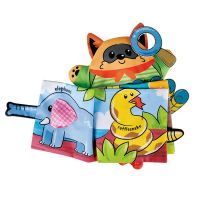 婴儿早教立体手偶布书 宝宝撕不烂可咬0-3岁益智玩具0-12月 浣熊手偶布书[森林动物款]