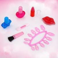 女孩化妆品玩具无毒公主彩妆盒套装儿童过家家生日礼物腮红眼影 彩妆六件套(指甲油1瓶)