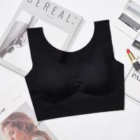 孕妇内衣胸罩女怀孕期纯棉红色聚拢性感防下垂背心式宽松哺乳文胸 黑色 S