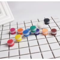 丙烯颜料3ml装12色6色手绘画水彩画丙烯颜料手工彩绘颜料材料带笔 6色丙烯颜料(带1支笔)