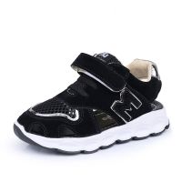 儿童凉鞋夏季新款宝宝透气网鞋男童沙滩鞋女童凉鞋中小童单网凉鞋 17-2凉鞋/黑色 21 码内长13.5cm