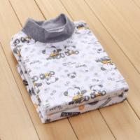 【纯棉】中大童儿童内衣套装男童女童线衣线裤秋衣秋裤棉毛衫 灰色高领男童 55码建议身高90cm左右