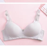 哺乳内衣防下垂孕妇内衣怀孕期哺乳文胸哺乳衣喂奶内衣胸罩无钢圈 1065灰色[上开扣模杯] 34/75(BC通杯)M