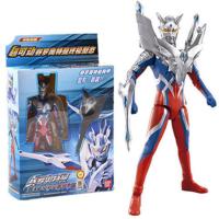 赛罗玩具act关节可动捷德迪迦银河欧布发声发光变身器套装 升级版[终极赛罗13关节可动]送贴纸