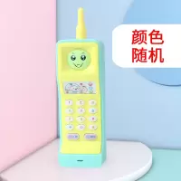 宝宝玩具手机儿童0-1-3岁可咬防口水婴儿遥控器仿真电话音乐男孩 呆萌大哥大(颜色随机 送电池)