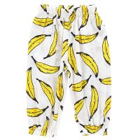 儿童防蚊裤宝宝夏季2019新款薄款棉男童女童装宽松阔腿裤灯笼裤子 白色香蕉 130 建议身高121-130cm