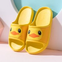儿童亲子拖鞋一体小黄鸭女童男童可爱家用防滑软底外穿宝宝幼儿鞋 小黄鸭 26/27码180-适合脚长17厘米