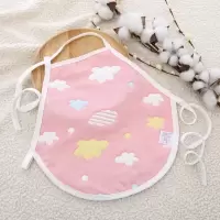 2条装全棉春夏防着凉宝宝新生婴幼儿纱布纯棉肚兜护肚围练腿肚兜 粉云彩+粉兔 圆肚兜