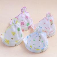 0-1岁婴儿帽纱布新生儿凉帽夏天儿童空顶帽纯棉纱胎帽宝宝帽子 男宝0-5月 一顶装