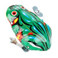80后怀旧经典仿真玩具铁皮青蛙公鸡上链发条儿童玩具童年回忆玩具 青蛙一只(每天限抢88份)