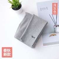 女童纯棉罗纹打底裤儿童纯棉裤女孩春秋打底裤儿童紧身裤中大童裤 浅灰色春秋款 春秋薄款 100建议身高90-100CM