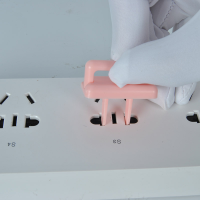 儿童防触电插头保护盖宝宝电源插座安全塞婴儿插排孔加厚带可提手 粉色