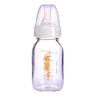 新生婴儿标准口径玻璃奶瓶 宝宝标口奶瓶储奶瓶耐热大奶瓶 120ML标口