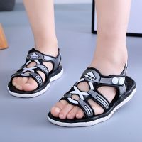 男童凉鞋新品夏季沙滩鞋儿童学生软底男孩小童鞋学步鞋 灰色 19/20码内长13cm适合1.5岁