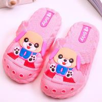 儿童拖鞋夏男女可爱卡通小狗居家室内厚底防滑软底中大童浴室凉拖 608萌萌狗[粉色] 32码 内长17.5 cm