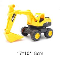 大号耐摔惯性工程车挖掘机卡车推土机铲车沙滩车仿真儿童玩具模型 中号挖掘机