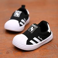 宝宝秋冬加绒保暖棉鞋女童帆布鞋软底儿童板鞋学步鞋男童休闲鞋子 贝贝虎801黑色 21 码(内长12.5CM)