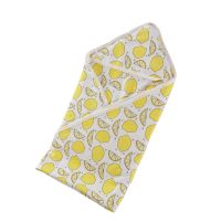 秋冬款婴儿纯棉包被新生儿襁褓抱毯包巾夹棉加厚可脱胆婴儿小被子 纯棉单层包被90*90(柠檬)