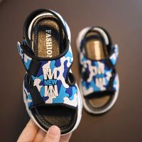 2019男童凉鞋新款韩版儿童沙滩鞋夏季中大童防滑软底男孩休闲童鞋 蓝色 25码内长16cm