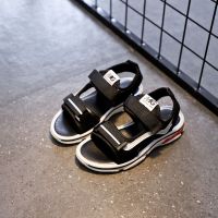 男童凉鞋2020新款中大童韩版女童夏季沙滩鞋儿童学生软底宝宝童鞋 黒色 28码内长18.3CM