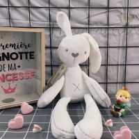 陪睡公仔安抚玩具睡眠兔子婴儿哄睡可入口咬玩偶长腿兔宝宝布偶 白色丑萌兔 (超短毛绒) 40-50厘米 含耳腿