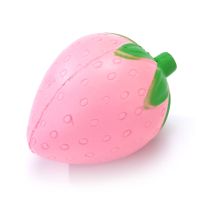 慢回弹捏捏乐面包草莓水果迷你仿真食物 发泄玩具可爱萌儿童礼物【2月28日发完】 粉色草莓