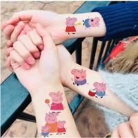 小猪佩奇玩具一家四口第二套半价过家家玩具粉红小猪蛋糕摆件装饰 只发5张小猪佩奇纹身贴纸