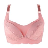 哺乳内衣纯棉无钢圈喂奶孕期聚拢防下垂前开扣防走光冬季孕妇文胸 樱粉 34B/75B