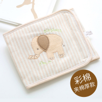 宝宝彩棉护肚围四季新生婴儿护肚脐带护腹围肚子纯棉夏季 彩棉夹棉加厚小象 S码(0-7个月)