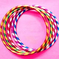 [3个装]儿童 早操游戏玩具初学者塑料呼啦圈幼儿园小学生体操圈 2个细管35cm(跳圈圈 不适合转)