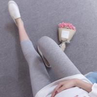 孕妇装夏装连衣裙2019夏季新款宽松休闲短袖孕妇裙子上衣T恤套装 灰色七分裤 M