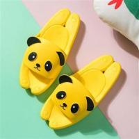 26-45码亲子防滑软底拖鞋卡通儿童小孩浴室洗澡熊猫新款创意凉拖 黄色 26-27(内长18cm)