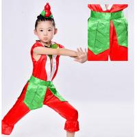 葫芦娃演出服儿童表演服环保秀服幼儿园舞台表演服装葫芦娃衣服 红娃 大娃 150cm