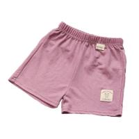 儿童冰丝清凉薄短裤21夏童装男女童沙滩裤宝宝三分热裤休闲短裤子 紫色 90