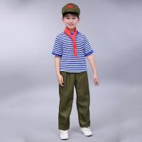 六一儿童雷锋精神代代传舞蹈演出服男女童红星闪闪小红军表演服装 男童款 100cm